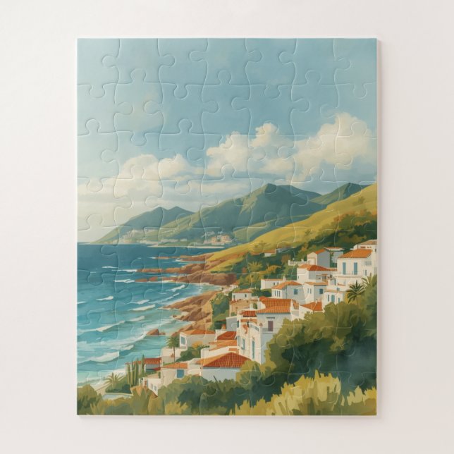 Puzzle Balearic Islands Vintage French Riviera Travel (Vertical)