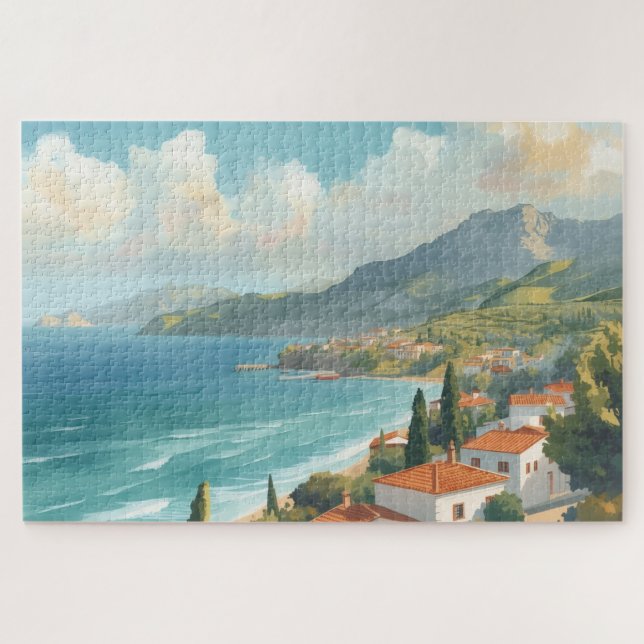 Puzzle Balearic Islands Vintage French Travel (Horizontal)