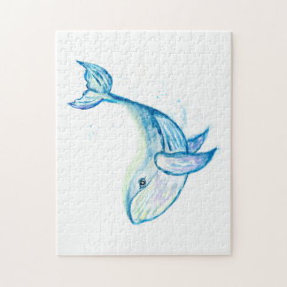 Puzzle Ballena azul en acuarelas
