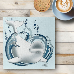 Puzzle Ballena Beluga Azul