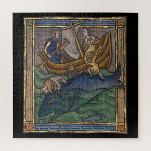 Puzzle Ballena bestiar medieval c. 1270