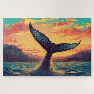 Puzzle Ballena: Buceo al atardecer