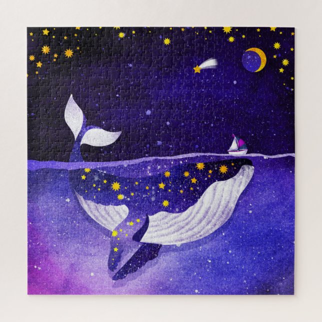 Puzzle Ballena mágica: Noche del Océano oscuro (Vertical)