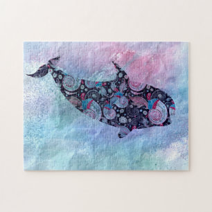 Puzzle Ballena ornamental de la silueta