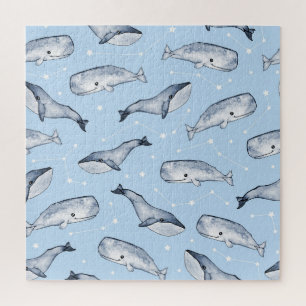 Puzzle Ballenas: Cielo Starry de color de agua