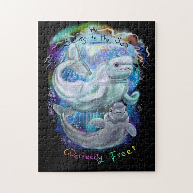 Puzzle Ballenas de la beluga (Vertical)