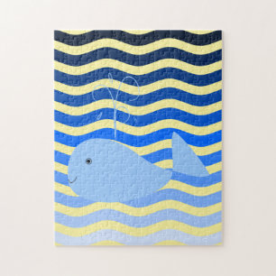 Puzzle Ballenas personalizados y olas