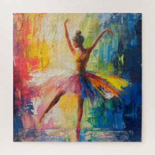 Puzzle Ballerina Colorful Abstract Art