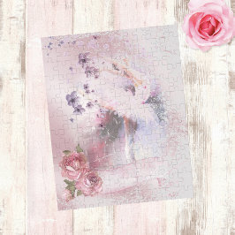 Puzzle Ballerina Dance Florals Ribbon