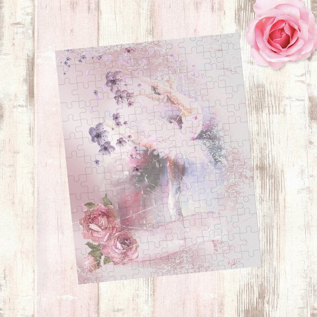 Puzzle Ballerina Dance Florals Ribbon (Subido por el creador)
