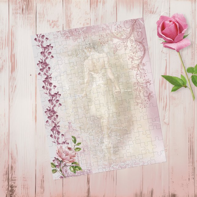 Puzzle Ballerina Dancing en Pointe Floral (Subido por el creador)