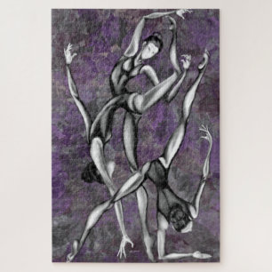 Puzzle Ballet Dance - Ballerinas - Pintura de arte