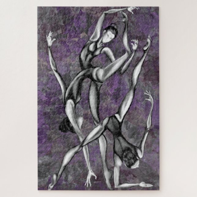 Puzzle Ballet Dance - Ballerinas - Pintura de arte (Vertical)