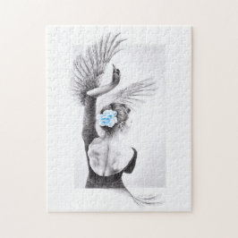 Puzzle Ballet de mujer bailarina de cisne Arte de dibujo 