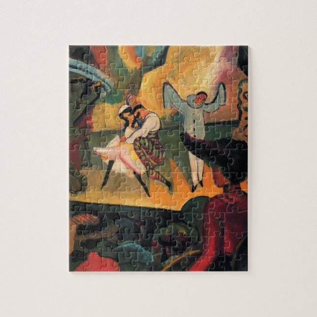 Puzzle Ballet ruso, Rusia, Rusos, por August Macke (Vertical)