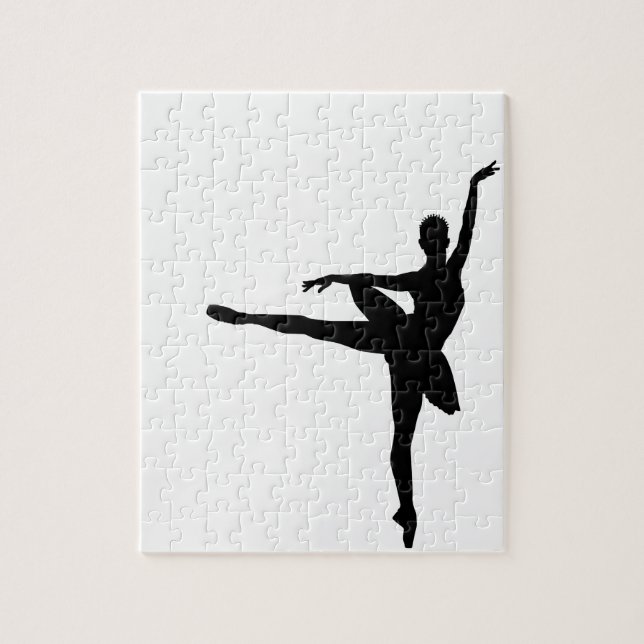 Puzzle Ballet simple Ballerina Blanca Negra (Vertical)