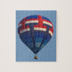 Puzzle Balón azul de aire caliente