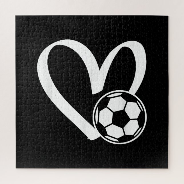 Puzzle Balón de Fútbol Corazón (Vertical)
