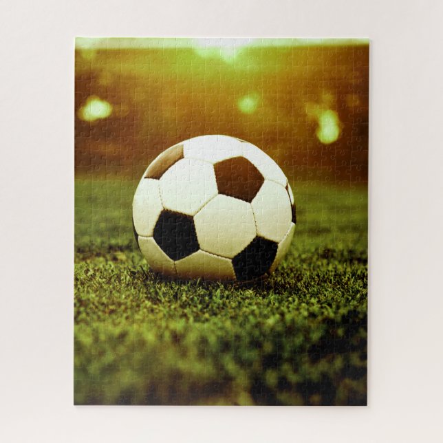 Puzzle Balón de fútbol en hierba (Vertical)