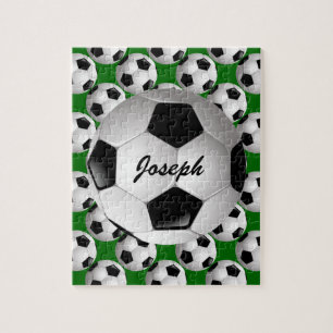 Puzzle Balón de fútbol personalizado en modelo del fútbol