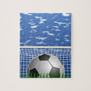 Puzzle Balón de fútbol y red