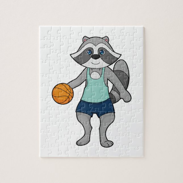 Puzzle Baloncestista Racoon (Vertical)