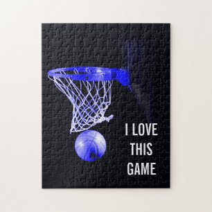 Puzzle Baloncesto azul - Arte de Ilustracion deportivo