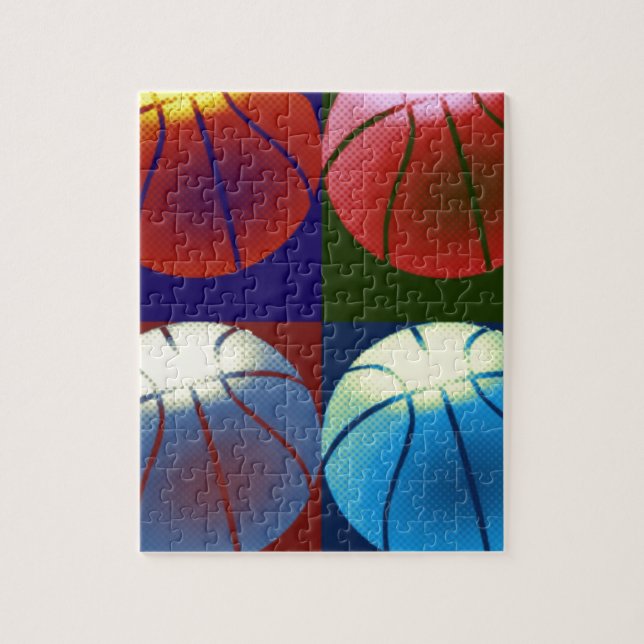 Puzzle Baloncesto de arte pop (Vertical)
