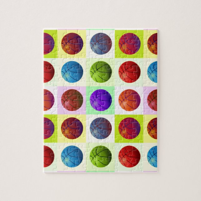 Puzzle Baloncesto de arte pop (Vertical)