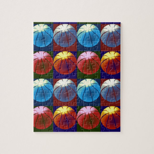 Puzzle Baloncesto de arte pop (Vertical)