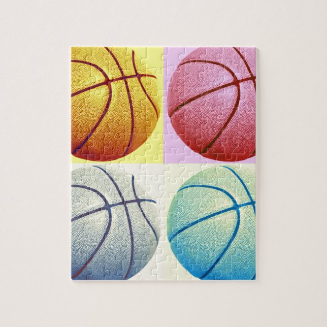 Puzzle Baloncesto de arte pop (Vertical)