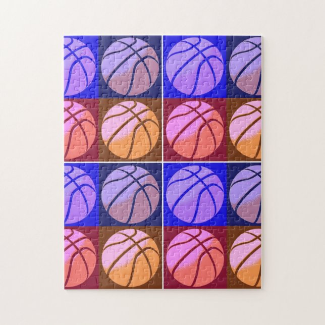 Puzzle Baloncesto de arte pop (Vertical)