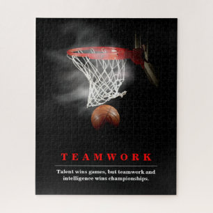Puzzle Baloncesto de Equipo Motivacional Inspirador