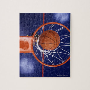 Puzzle baloncesto en el aro