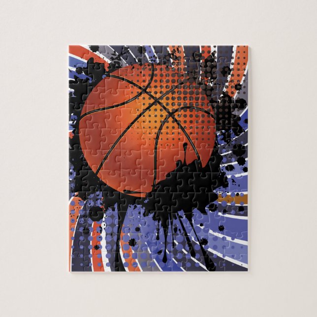 Puzzle Baloncesto en el fondo 2 (Vertical)