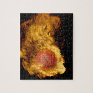 Puzzle Baloncesto en el fuego (compuesto digital)
