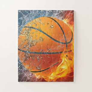 Puzzle Baloncesto en llamas