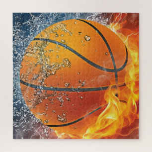 Puzzle Baloncesto en llamas