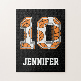Puzzle Baloncesto personalizado número 10