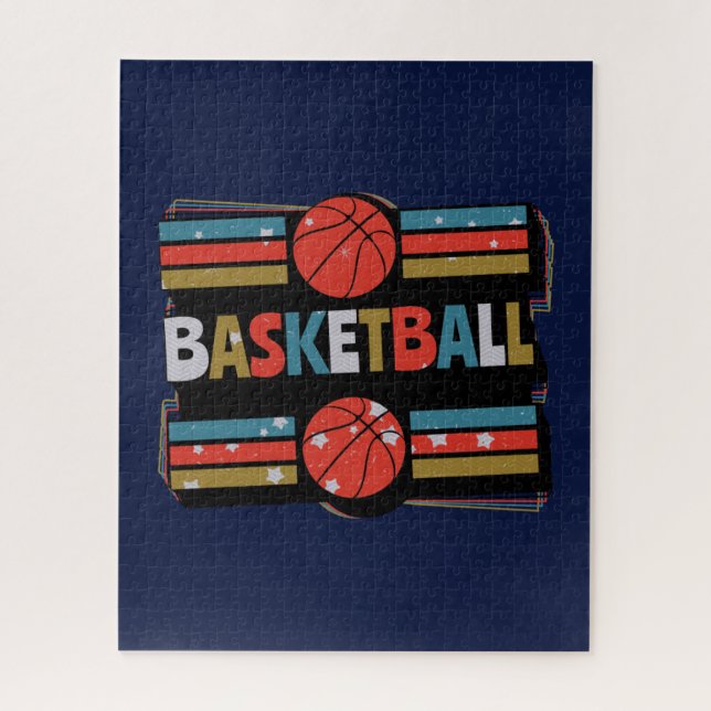 Puzzle Baloncesto Resumen de arte de palabras - Minimalis (Vertical)