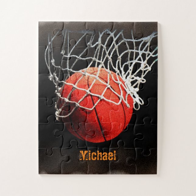Puzzle Baloncesto Su Nombre (Vertical)