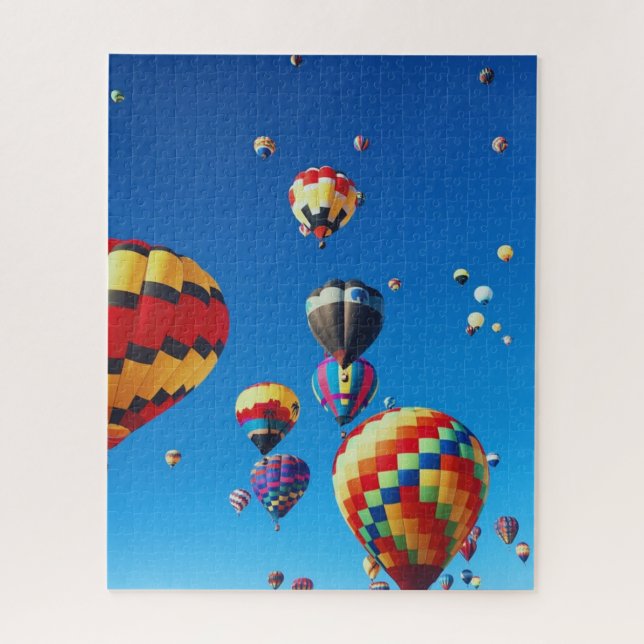 Puzzle Balones de aire caliente cielo azul (Vertical)