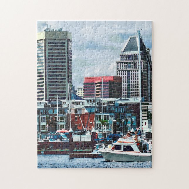 Puzzle Baltimore MD - Baltimore Skyline at Charles River (Vertical)