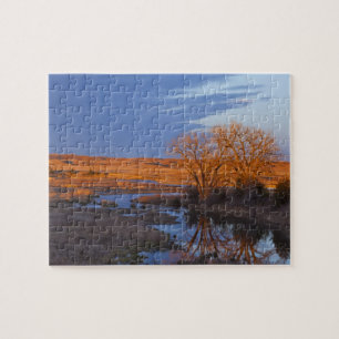 Puzzle Bañado por la luz del atardecer el río Calamus