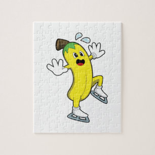 Puzzle Banana en patinaje sobre hielo con patines de hiel