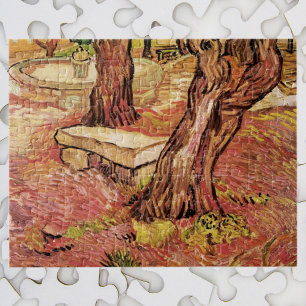Puzzle Banco de piedra en el jardín, Hospital de San Pabl
