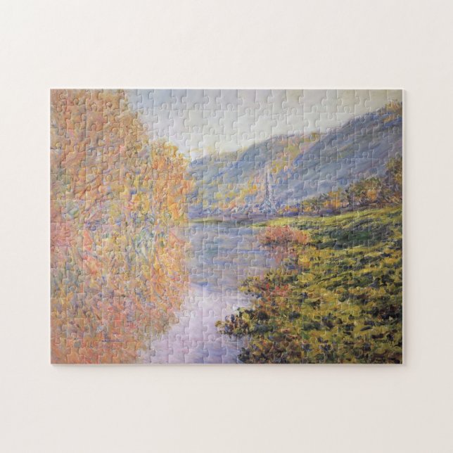 Puzzle Bancos de Sena en Jeufosse Autumn Monet Bella Arte (Horizontal)