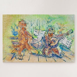 Puzzle Banda de gatos, Louis Wain