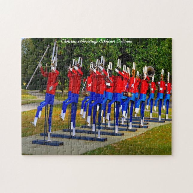 Puzzle Banda de marcha Elkhart Indiana. Saludos de Navida (Horizontal)