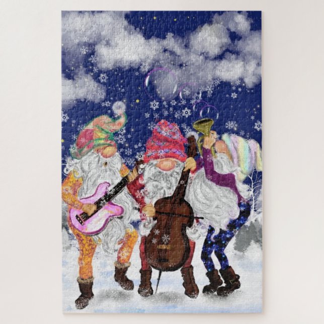 Puzzle Banda de navidades - canción feliz - Fiesta - (Vertical)